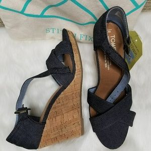 Toms Sienna Criss Cross Wedge